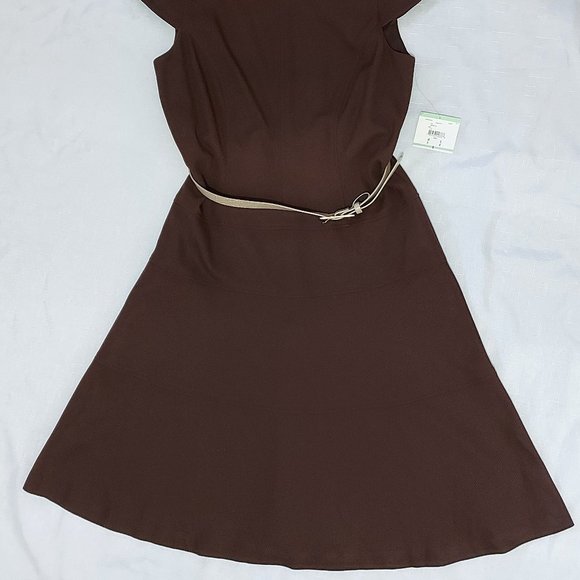 Anne Klein Signature Swing Dress fit & flare Chocolate size 8 *NEW WITH TAGS NWT - Picture 4 of 6